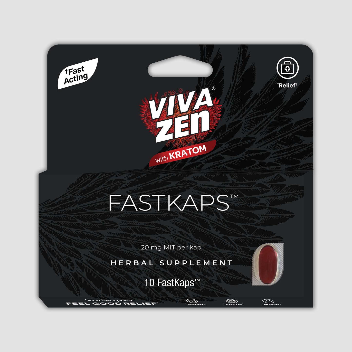 Fast Kaps 10 pk 20mg each - 10 count box