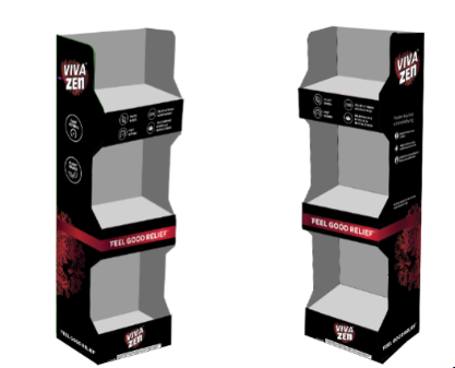 3 Tier Corrugated Display