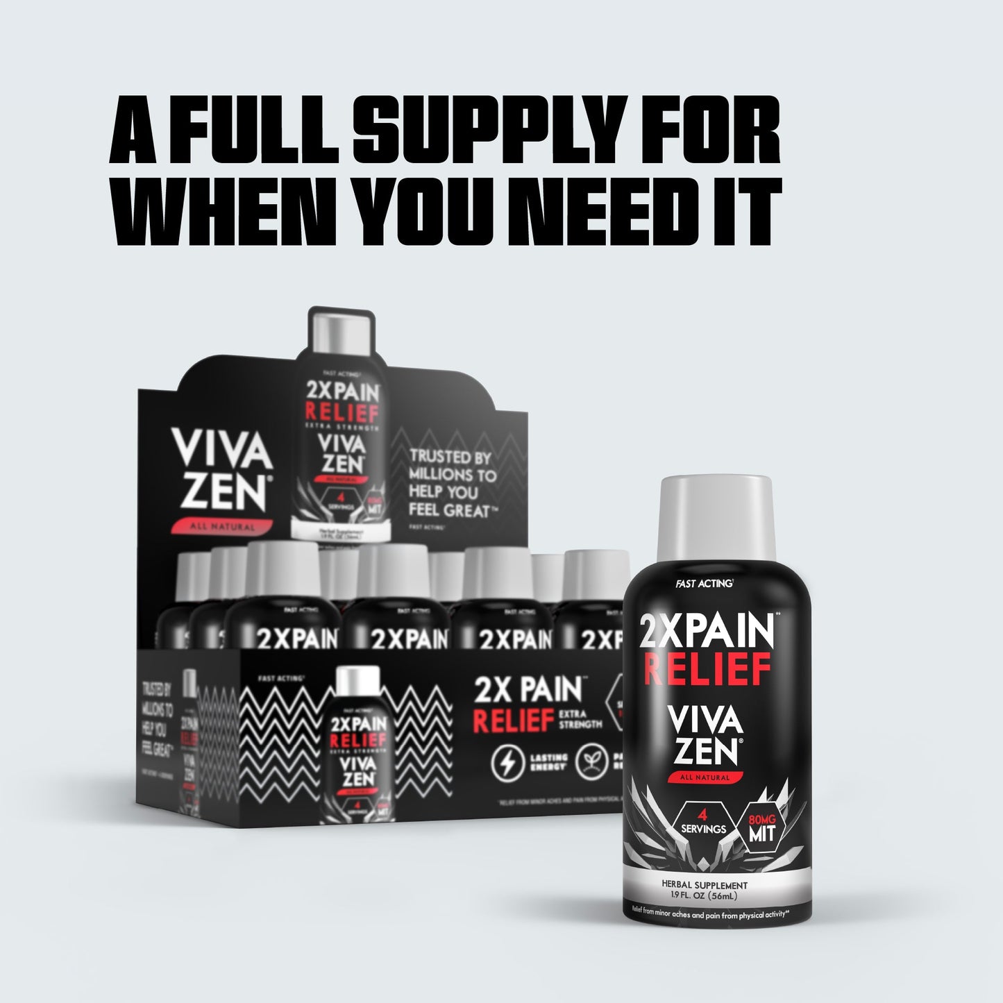 2X PAIN RELIEF** SHOT