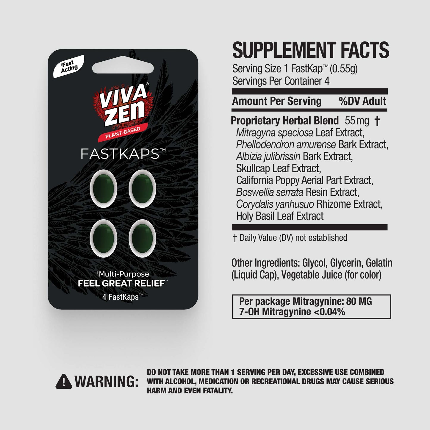 Fast Kaps 10 pk 20mg each - 10 count box