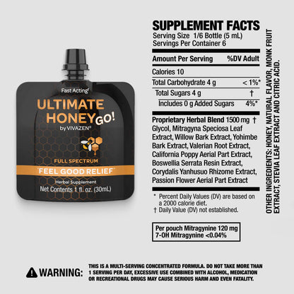 Ultimate Honey Kratom Pouch - 12 Pack Display