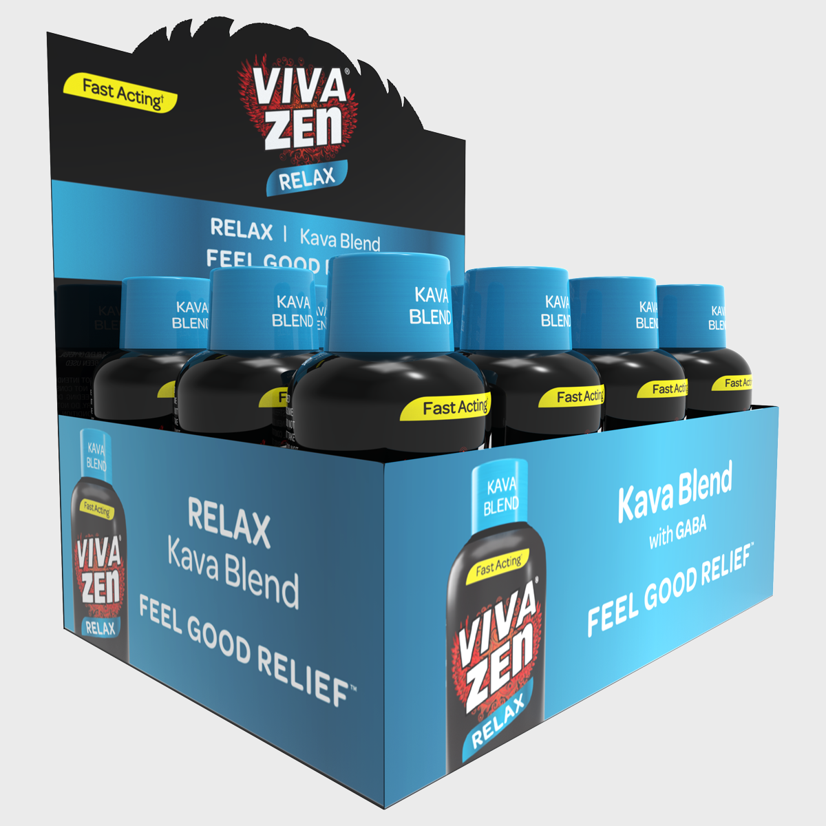 VIVAZEN RELAX - Kava Shot - 12 Count Box