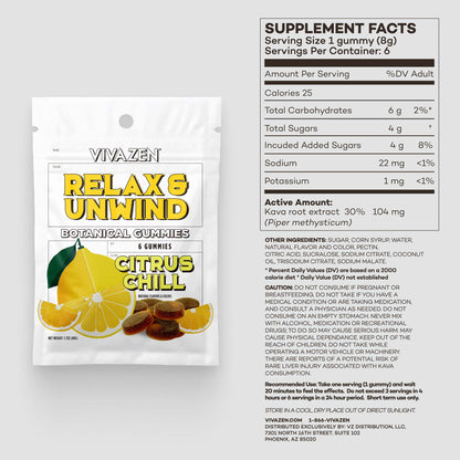 RELAX & UNWIND GUMMIES: CITRUS CHILL